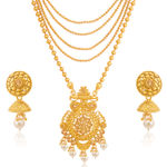 Buy Sukkhi Delightful LCT Gold Plated Pearl Long Haram Necklace Set For Women - Purplle