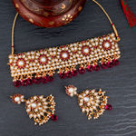 Buy Sukkhi Elegant Gold Plated Pearl Choker Necklace Set for Women - Purplle