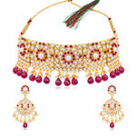 Buy Sukkhi Elegant Gold Plated Pearl Choker Necklace Set for Women - Purplle