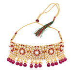 Buy Sukkhi Elegant Gold Plated Pearl Choker Necklace Set for Women - Purplle