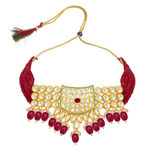 Buy Sukkhi Bollywood Inspired Gold Plated Kundan Choker Necklace Set For Women - Purplle