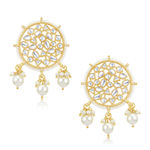 Buy Sukkhi Royal Gold Plated Kundan & Pearl Choker Necklace Set for Women - Purplle