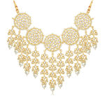 Buy Sukkhi Royal Gold Plated Kundan & Pearl Choker Necklace Set for Women - Purplle