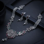 Buy Sukkhi Alluring Oxidised Goddess Laxmi Necklace Set for Women - Purplle
