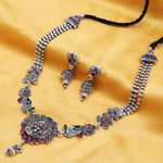 Buy Sukkhi Alluring Oxidised Goddess Laxmi Necklace Set for Women - Purplle