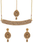 Buy Sukkhi Attractive LCT Gold Plated Pearl Choker Necklace Set for Women - Purplle