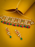 Buy Sukkhi Attractive Gold Plated Kundan Choker Necklace Set for Women - Purplle