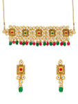 Buy Sukkhi Attractive Gold Plated Kundan Choker Necklace Set for Women - Purplle