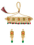 Buy Sukkhi Attractive Gold Plated Kundan Choker Necklace Set for Women - Purplle