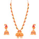 Buy Sukkhi Traditional Gold Plated Goddess Temple Jewellery Long Haram Necklace Set for Women - Purplle