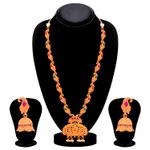 Buy Sukkhi Traditional Gold Plated Goddess Temple Jewellery Long Haram Necklace Set for Women - Purplle