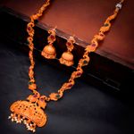 Buy Sukkhi Traditional Gold Plated Goddess Temple Jewellery Long Haram Necklace Set for Women - Purplle