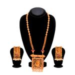 Buy Sukkhi Spectacular Pearl Gold Plated Goddess Temple Jewellery Long Haram Necklace Set for Women - Purplle