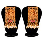 Buy Sukkhi Spectacular Pearl Gold Plated Goddess Temple Jewellery Long Haram Necklace Set for Women - Purplle