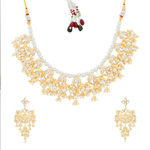 Buy Sukkhi Luxurious Kundan Gold Plated Pearl Choker Necklace Set for Women - Purplle