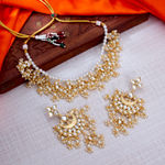 Buy Sukkhi Luxurious Kundan Gold Plated Pearl Choker Necklace Set for Women - Purplle