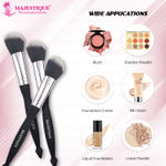 Buy Majestique Pro Large Powder Brush | Soft, Synthetic Bristles, FC31 Easy Blending Blush Brush - Black - Purplle