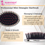 Buy Majestique Mini Pocket Detangling Hair Brush | for Adults & Kids - Color May Vary 3 Pcs - Purplle