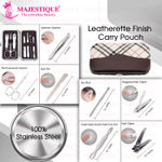 Buy Majestique 7 In1 Manicure Pedicure tool kit Nail Clippers, Stainless Steel Nail Scissors Grooming Kit, Nail Tool Kit, Nail Care Kit - 7 Pcs - Purplle