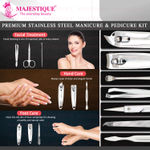Buy Majestique 7 In1 Manicure Pedicure tool kit Nail Clippers, Stainless Steel Nail Scissors Grooming Kit, Nail Tool Kit, Nail Care Kit - 7 Pcs - Purplle