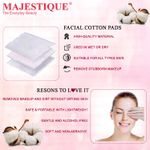 Buy Majestique 250Pcs Soft Touch Facial Cotton Pads - Makeup Remover Wipes for Cleansing Skin & Nail Polish Remover - Purplle