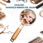 Buy Majestique Gloden Handle Mirror for Makeup HR111 - Gold Finesse for Travel for Men and Women - Purplle