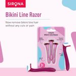 Buy Sirona Disposable Bikini Line Razor for Women - 3 Razors - Purplle