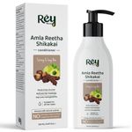 Buy Rey Naturals Amla Reetha Shikakai Hair Conditioner for Strong & Long Hair | Paraben & Sulphate Free | Fights Dry & Frizzy Hair | Deep Conditioner for Dry Hair| Suitable for Men & Women | 250 ML Visit the Rey Naturals Store - Purplle