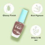 Buy SUGAR POP Nail Lacquer - 29 Brown Town (Neutral Brown) 10 Ml - Dries In 45 Seconds, Chip-Resistant, Long-Lasting. Glossy Finish High Shine Nail Polish - Purplle