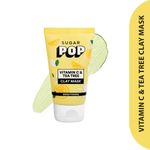 Buy SUGAR POP Vitamin C & Tea Tree Clay Mask - Helps with oily and acne-prone skin | Gently Exfoliating | Controls Excess Oil | Minimizes Spots for fresh glowing skin l 50 gms - Purplle