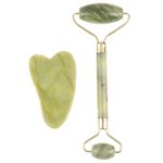 Buy Favon Professional Jade Facial Roller/Massager with Gua Sha(Color may vary) - Purplle