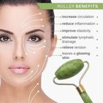 Buy Favon Professional Jade Facial Roller/Massager with Gua Sha(Color may vary) - Purplle