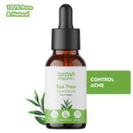 Buy Aravi Organic Tea Tree Essential Oil For Skin, Hair, Face, Acne Care, Dandruff - 100% Pure, Natural and Undiluted - 15 ml - Purplle