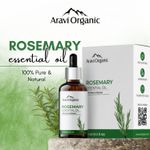 Buy Aravi Organic 100 % Pure And Natural Rosemary Essential Oil for Hair Growth, Hair Fall Control, Hair Nourishment & Strengthens And Skin Care - Rosemary Oil for Women and Men -15 ml - Purplle