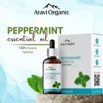 Buy Aravi Organic Peppermint Essential Oil For Skin & Hair Growth, Hair Fall Control, Scalp - 100% Pure & Natural and Undiluted - 15 ml - Purplle