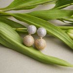 Buy Mozaati color pop ball earring - Gold - Purplle