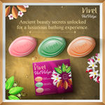 Buy Vivel VedVidya Luxury Pack of 3 Skincare Soaps for Soft, Even-toned, Clear, Radiant and Glowing Skin, Suitable for all Skin types, 100g Pack of 3 - Purplle