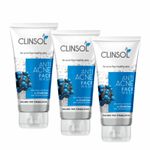 Buy Leeford Clinsol Anti Acne Charcoal Facewash for acne-free and healthy skin Pack Of 3 (70 Gm Each) - Purplle