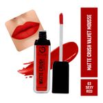 Buy Matt look Matte Crush Velvet Mousse Lipstick, Sexy Red (10ml) - Purplle