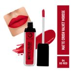 Buy Matt look Matte Crush Velvet Mousse Lipstick, Go Red (10ml) - Purplle