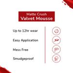 Buy Matt look Matte Crush Velvet Mousse Lipstick, Go Red (10ml) - Purplle