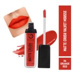 Buy Matt look Matte Crush Velvet Mousse Lipstick, Orange Red (10ml) - Purplle