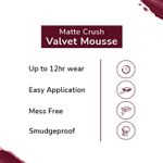 Buy Matt look Matte Crush Velvet Mousse Lipstick, Vampire (10ml) - Purplle