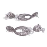 Buy Crunchy Fashion Traditional Oxidised Long Chandbali Jhumka Jhumki Earrings - RAE2071 - Purplle