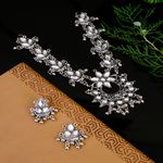 Buy Crunchy Fashion Oxidized Silver New Style Necklace & Earring Set CFS - CFS0324 - Purplle