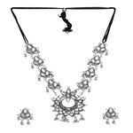 Buy Crunchy Fashion Oxidized Silver New Style Necklace & Earring Set CFS - CFS0324 - Purplle