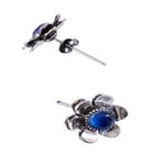 Buy Crunchy Fashion German Silver Oxidised Antique Boho Studded Blue Stone Designer Choker Necklace Set With Earrings Handmade Dori Thread CFS - CFS0353 - Purplle