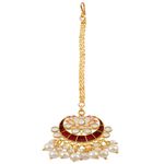 Buy Crunchy Fashion Traditional Ethnic Beautiful Moon Design Chandbali Necklace with Earring & Maang Tika RAS - RAS0361 - Purplle