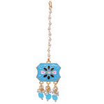 Buy Crunchy Fashion Crunchy Fashion Indian Gold-Plated Sky Blue Meenakari Rajasthani Design Choker Jewellery Set RAS - RAS0485 - Purplle