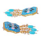 Buy Crunchy Fashion Crunchy Fashion Indian Gold-Plated Sky Blue Meenakari Rajasthani Design Choker Jewellery Set RAS - RAS0485 - Purplle